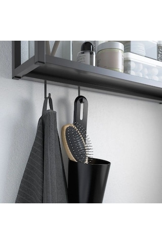 Ikea Enhet Banyo Askısı 2 Kancalı 2'li 6 X 24 Mm Siyah