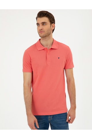 Pierre Cardin Erkek Mercan Tişört Basic 50291625-vr186 Mercan