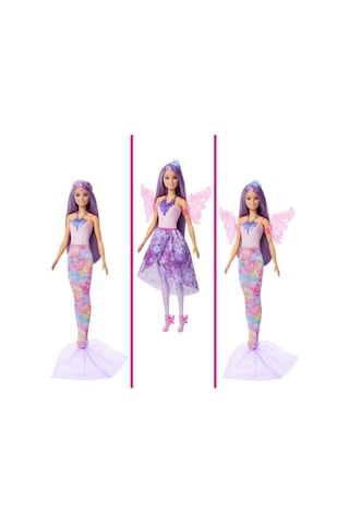 4bb2 Barbie Bebek, Büyüleyici Kıyafet Koleksiyonu Ve 10'dan Fazla Görünüm İçin Deniz Kızı Kuyruğu, Peri Kanatları, Prenses Kolyeleri Ve Ayakkabılar Gibi 8 Aksesuar, Jcp74 Acı Kahverengi