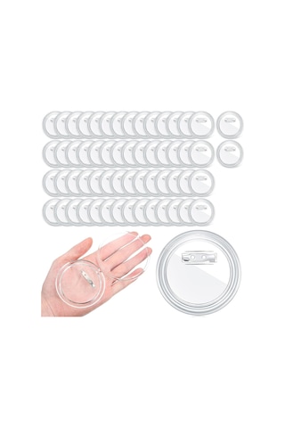 El Sanatları İçin 60 Adet 3 İnç Şeffaf Düğme İğneleri