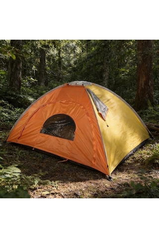 4 Kişilik Yarı Otomatik Kamp Çadırı Suya Dayanıklı, Hızlı Kurulumlu Outdoor Aile Çadırı, Doğa, Kam Çok Renkli
