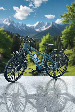 Craftivio Mavi 1:10 Ölçek Koleksiyonluk Die Cast Model Bisiklet Çok Renkli