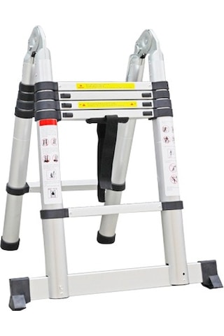 Cardilife 160 Cm+160cm 5+5 Basamaklı A Tipi Açılır Tip Alüminyum Teleskopik Merdiven 5+5