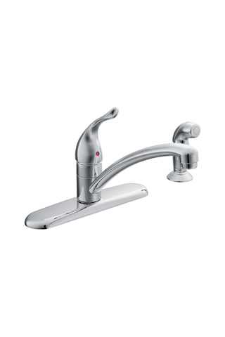 Moen Chateau Krom Tek Kolu Düşük Ark Mutfak Lavabo Bataryası Yan Diğer