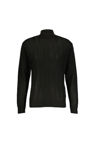 Finesuits Erkek Desenli Yünlü Kazak 2422201014.dstbr Siyah