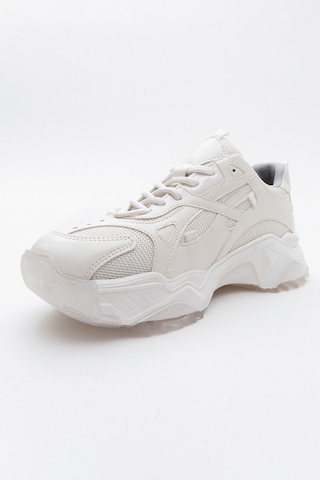 Luvishoes Lecce Beyaz Cilt Kadın Spor Ayakkabı Beyaz