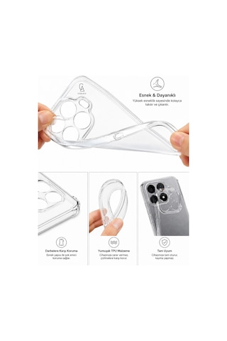 Xiaomi 17t İle Uyumlu Kılıf Şeffaf Kamera Korumalı Esnek Silikon Telefon Kılıfı Kapak
