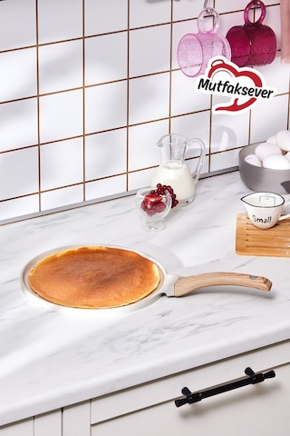 Karaca Mutfaksever Biogranit Krep Tava 26 Cm Krem