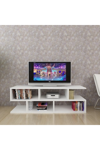 Kelebek Tv Sehpası Beyaz Beyaz