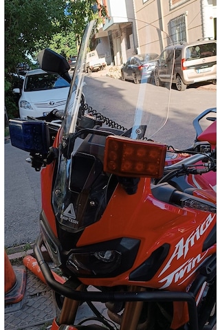 Yeni Africa Twin Kısa Tur Camı Seffaf 2016 2019 Uyumlu Cam Yükseklik 55cm X Üst Genişlik 41cm