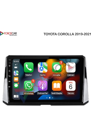 TOYOTA COROLLA 2019_2021 ANDROİD MULTİMEDYA 2_32 KABLOSUZ CARPLAY