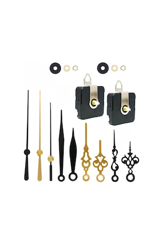 Hfambition Yeni Nesil Ev İçin 2 Adet Kumaş İşi Saat Motoru + 3 Set Metal İğne, Kolay Kullanım, Dayanıklı Kuvars Saat Mekanizması ÇOk Renkli