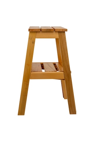 Refilya Masif Ahşap Katlanır Merdiven Tabure Natürel Kayın Ağa...