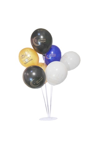 6 Adet Hoşgeldin Ramazan Baskılı Renki Balon Ramazan Dekor Süsleri