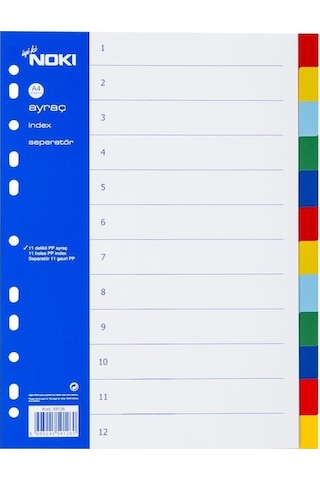 Noki 59126 Ayraç 12'li Renkli