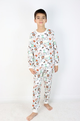 Harika Kids Erkek Çocuk Baskılı İnterlok Kumaş Uzun Kollu Pijama Takımı Siyah