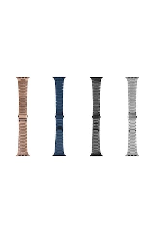 Apple Watch Uyumlu Ultra Thin Belt Three Beads Metal Kordon