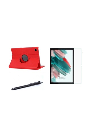 Samsung Galaxy Tab A8 10.5 Sm-x200 360 Rotating Stand Deri Kılıf Seti Kapaklı Kılıf