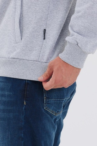 MMetalic İçi Pamuklu Fermuarlı Dik Paça Yan Cepli Erkek Gri Hırka 001