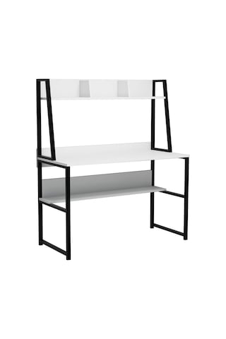 Yesst Momento 120 Cm Raflı Çalışma Masası (447872214) Beyaz