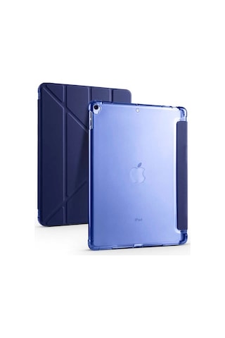 Apple Uyumlu iPad 10.2 2021 (9.Nesil) Kılıf Zore Tri Folding Kalem Bölm