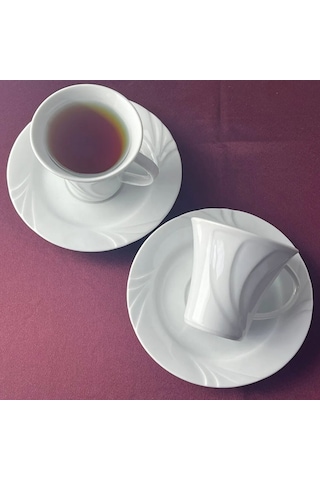 Güral Porselen Soprano 4 Parça Çay Fincan Takımı