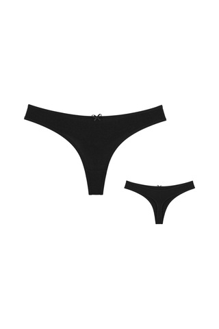 Donella 5'li Siyah Kadın Tanga Siyah