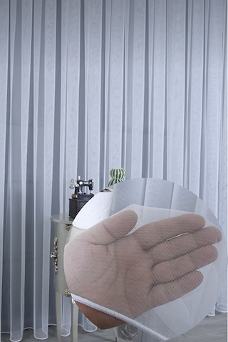 Grek Üst Kalite 1e3 Kat Sık Pile Kırık Beyaz Tül Perde
