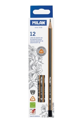 Milan 71230512 Graphıte 4b Üçgen Kurşun Kalem - 12 Adet