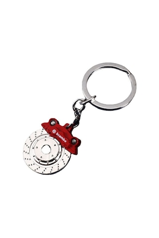 Kırmızı Araba Anahtarı Tokası Bel Anahtarlığı Tekerlek Kaliper Anahtarlıklar Fren Diski Anahtarlıklar Disk Fren Anahtarlık