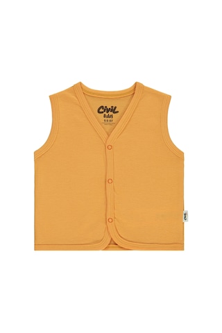 Civil Baby Bebek Yelek 6-18 Ay Güderi Hardalı Güderi Hardalı