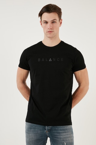 Buratti Pamuklu Slim Fit Bisiklet Yaka Erkek T Shirt 541Balance Siyah