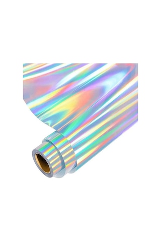 Hologram Gökkuşağı Rainbow Folyo Hava Kanallı Araç Döşeme Kaplama Folyosu 30 Cm X 1 Metre Folyo