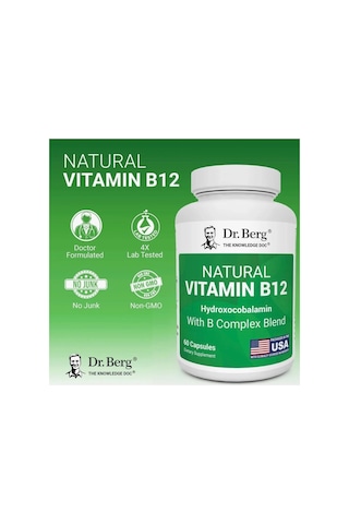 Dr. Berg Natural Vitamin B12 60 Kapsül
