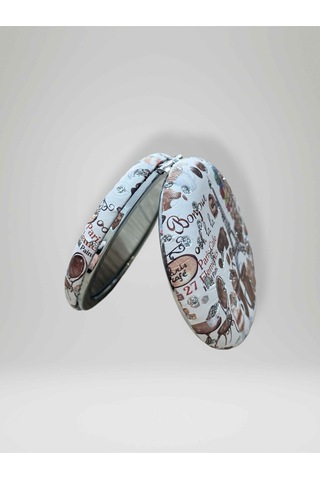 Işıltılı Karışık Desenli Çift Taraflı Yuvarlak Cep Çanta Makyaj El Aynası 7cm Çap Kod:31