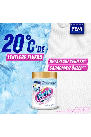 Vanish Oxi Action Beyazlar için Leke Çıkartıcı Deterjan Güçlendirici Toz 970 G