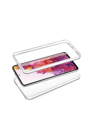 Adige Xiaomi Mi Note 10 Lite Uyumlu Kılıf Ön Arka 360 Koruma Arka Sert Mika Ön Silikon Şeffaf