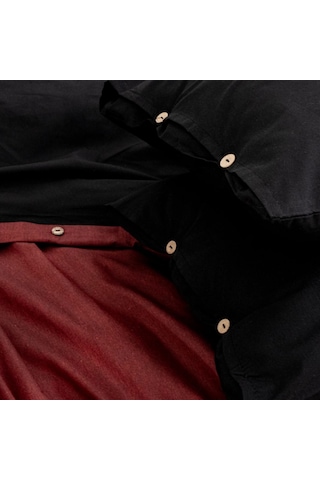 Tek Kişilik %100 Pamuk Ranforce Nevresim Takımı 160x220 Cm Bordo Lastiksiz Çarşaflı Bordo