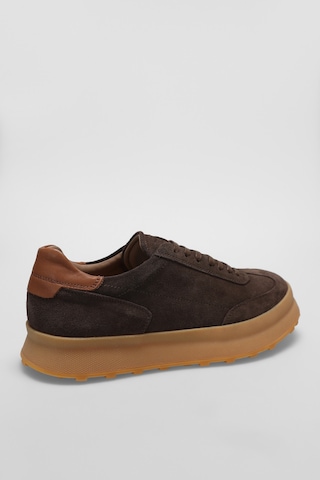 Lufian Adam Erkek Deri Sneaker Ayakkabı Kahverengi Kahverengi 112230207100400 Kahverengi