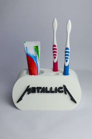 Metallica - Dekoratif Diş Fırçalık Beyaz