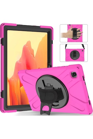 Mey İthalat Samsung Uyumlu Galaxy T220 Tab A7 Lite 8.7 Kılıf Amazing Tablet Kapak - Pembe Arka Kapak