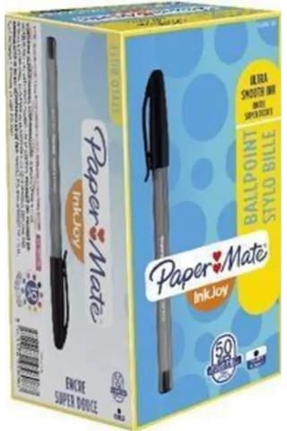 Paper Mate Inkjoy Tükenmez 100 Kapaklı Uç M Siyah 50'li Kutu Çok Renkli