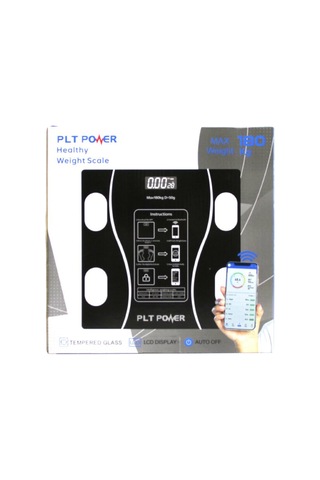 Plt Power Dijital Baskül Terazi Tartı 180kg/50g Kas Oran Bluetooth Vücut Analizli Su Yağ Bmı Diğer