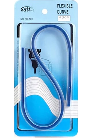 Sati Kobra Cetvel Flexible Curve 50 CM Mavi