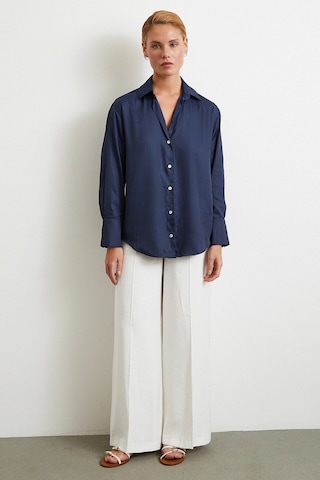 Diagonal Desen Gömlek Lacivert Lacivert