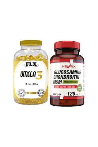 Flx Omega 3 Balık Yağı 90 Softgel & Nevfix Glucosamine
