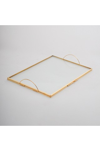 Nişan Tepsisi Pirinç & Gold 30x20cm