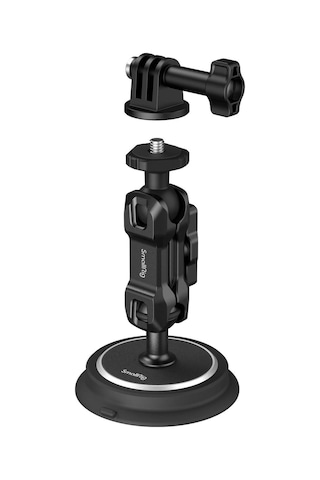 Smallrig 4466 Magic Arm Manyetik Vakumlu Montaj Destek Seti Aksiyon Kameraları İçin Siyah