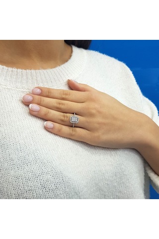 Lova 0,55 Karat Baget Pırlanta Yüzük - 1020381