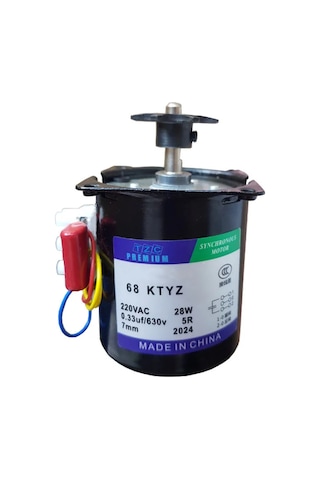 Kuluçka Çevirme Motoru 28w 7mm - 5rpm - 220 V - 100 Kg Kuluçka Motoru